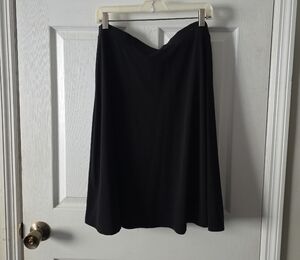 George Elegant Black A-Line Skirt